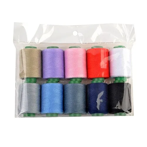 eZthings Professional Sewing Thread Kit for Arts and Crafts (380 Yard Thread x 10 Colors)