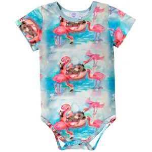 Flamingo Koala Short Sleeve Onesie