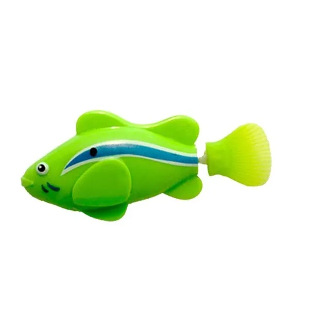 Flash Swimming Electronic Pet Fish Bath Toys for Children Kids Bathtub Battery Powered Swim Robotic for Fishing Tank Decoration