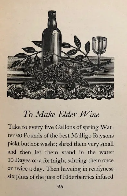 (Food History) Philip James, ed. A Butler's Recipe Book, 1719. Intro. by Ambrose Heath.