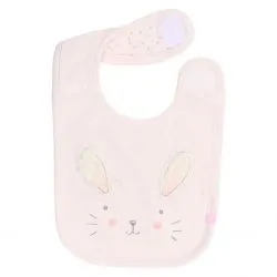 Fox & Finch Hop Bunny Bib in Blush