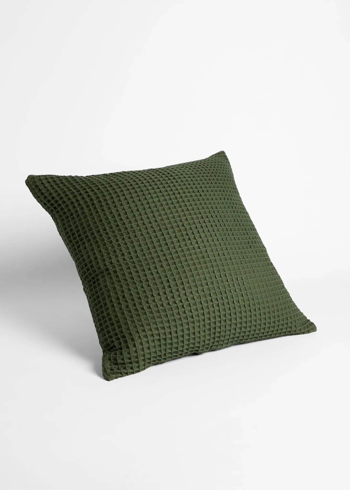 Foxford Green Honeycomb Cushion 65x65