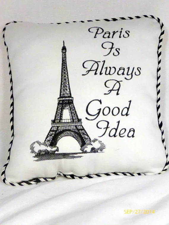 French themed Pillows, Paris pillows, French country decor