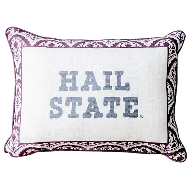 Hail State Scalloped Pillow