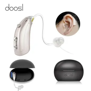 Hearing Aid Amplifier, Vinmall USB Rechargeable Digital Hearing Assistance Aid with Noise Reduction, Voice Enhancer Aids with Charging Case, Universal Fit Behind the Ear for Adults Seniors