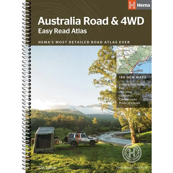 Hema Australia Road and 4WD Atlas (Easy Read)