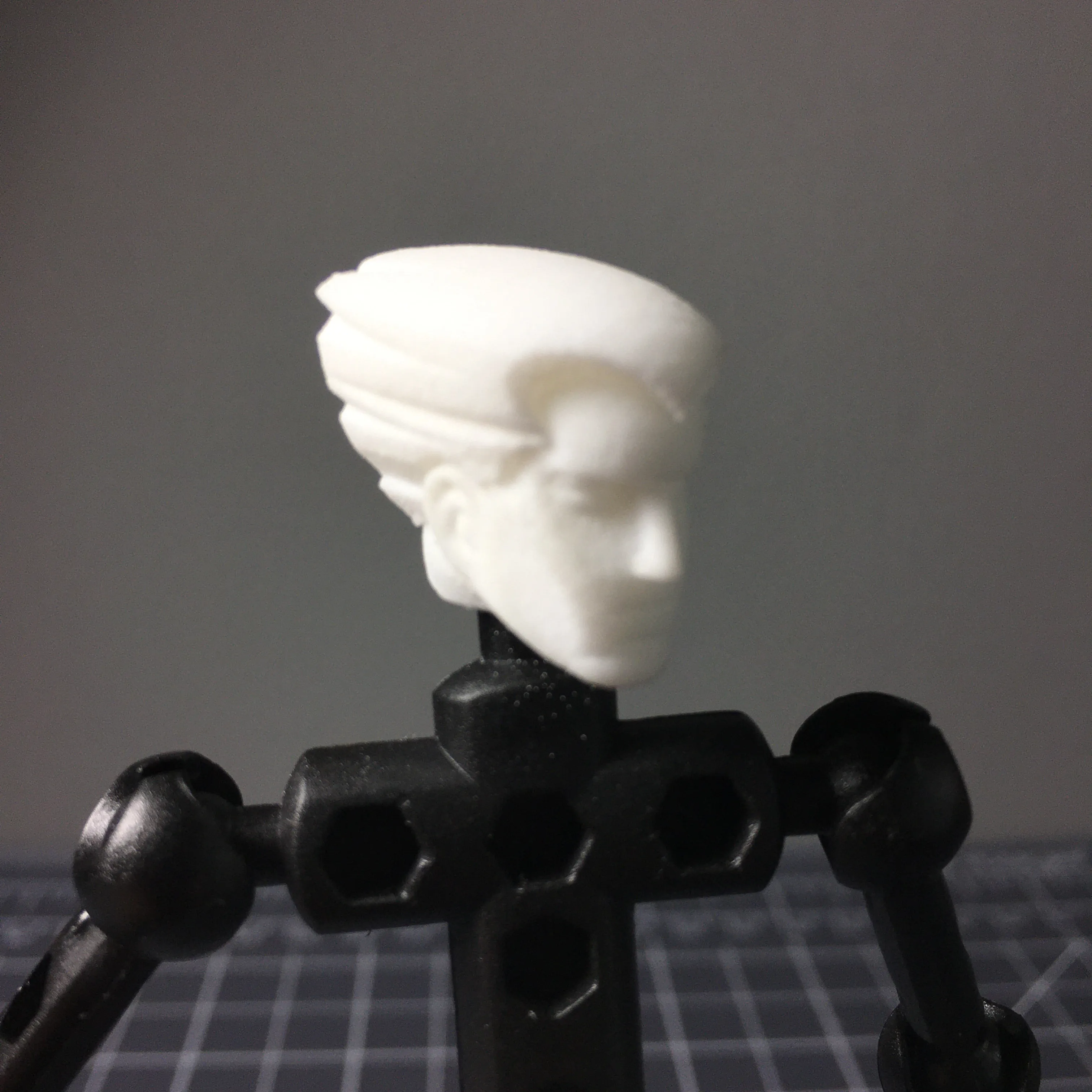 Human head with flaired hair for ModiBot figure kits