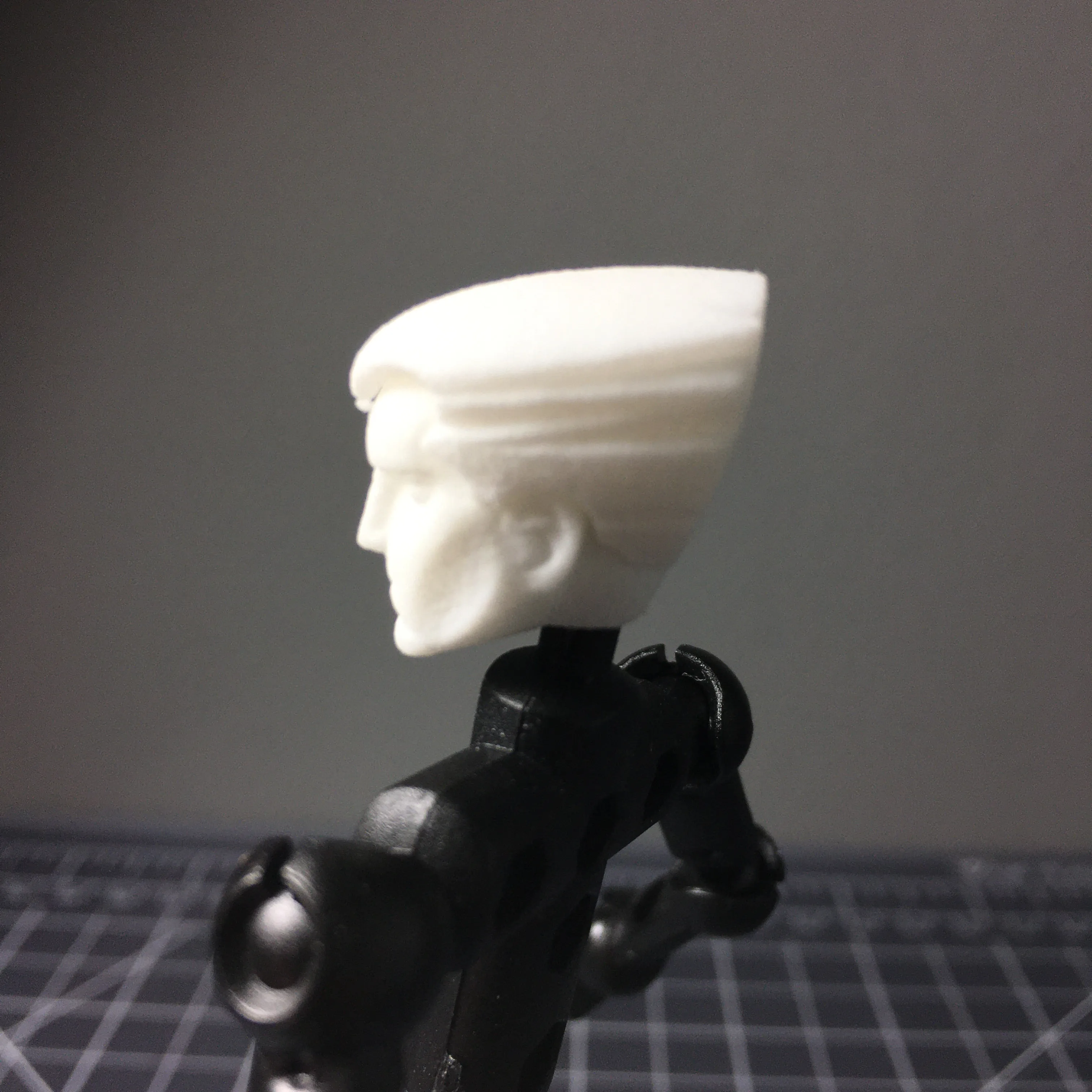 Human head with flaired hair for ModiBot figure kits