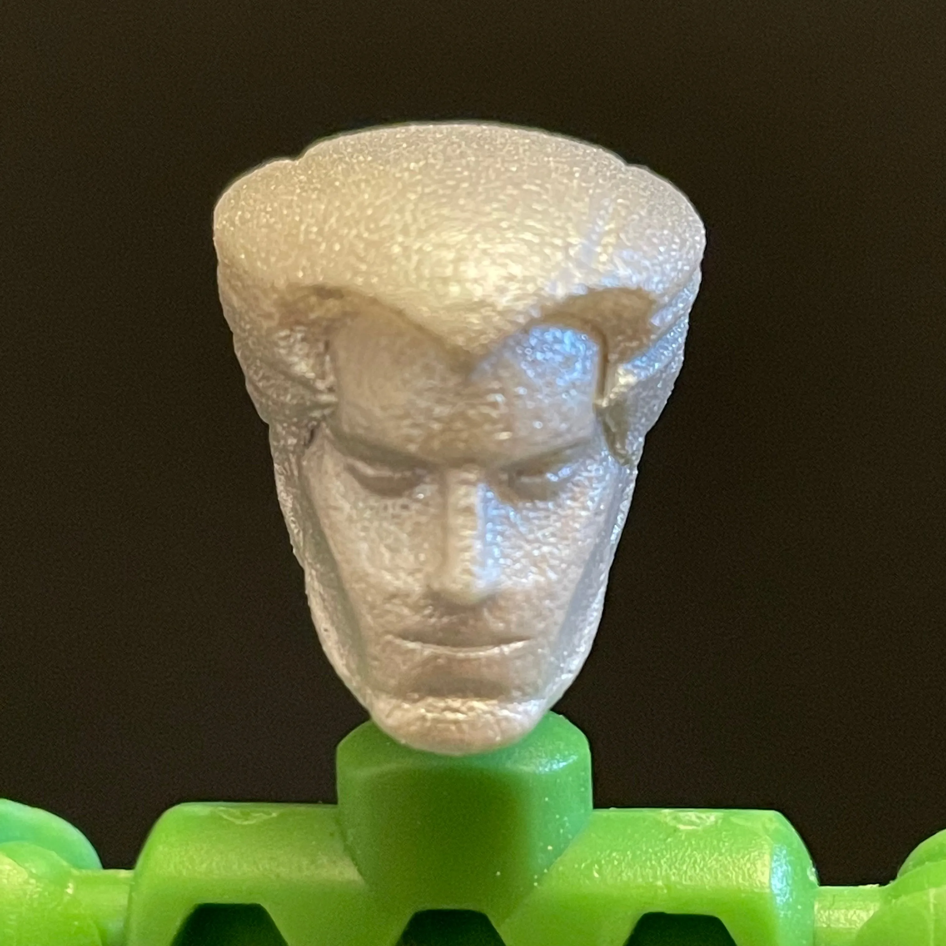 Human head with flaired hair for ModiBot figure kits