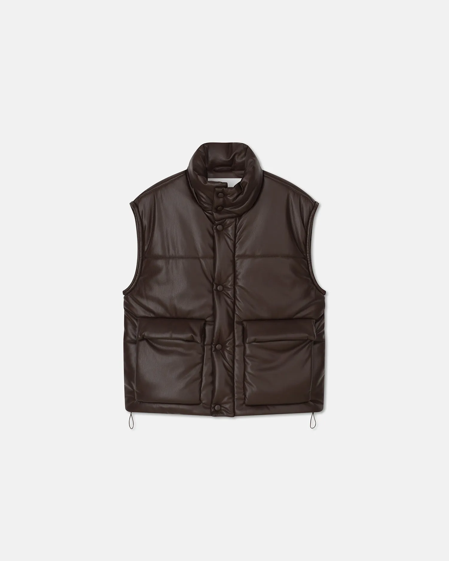 Jovan - Sale Okobor™ Alt-Leather Gilet - Coffee Ground