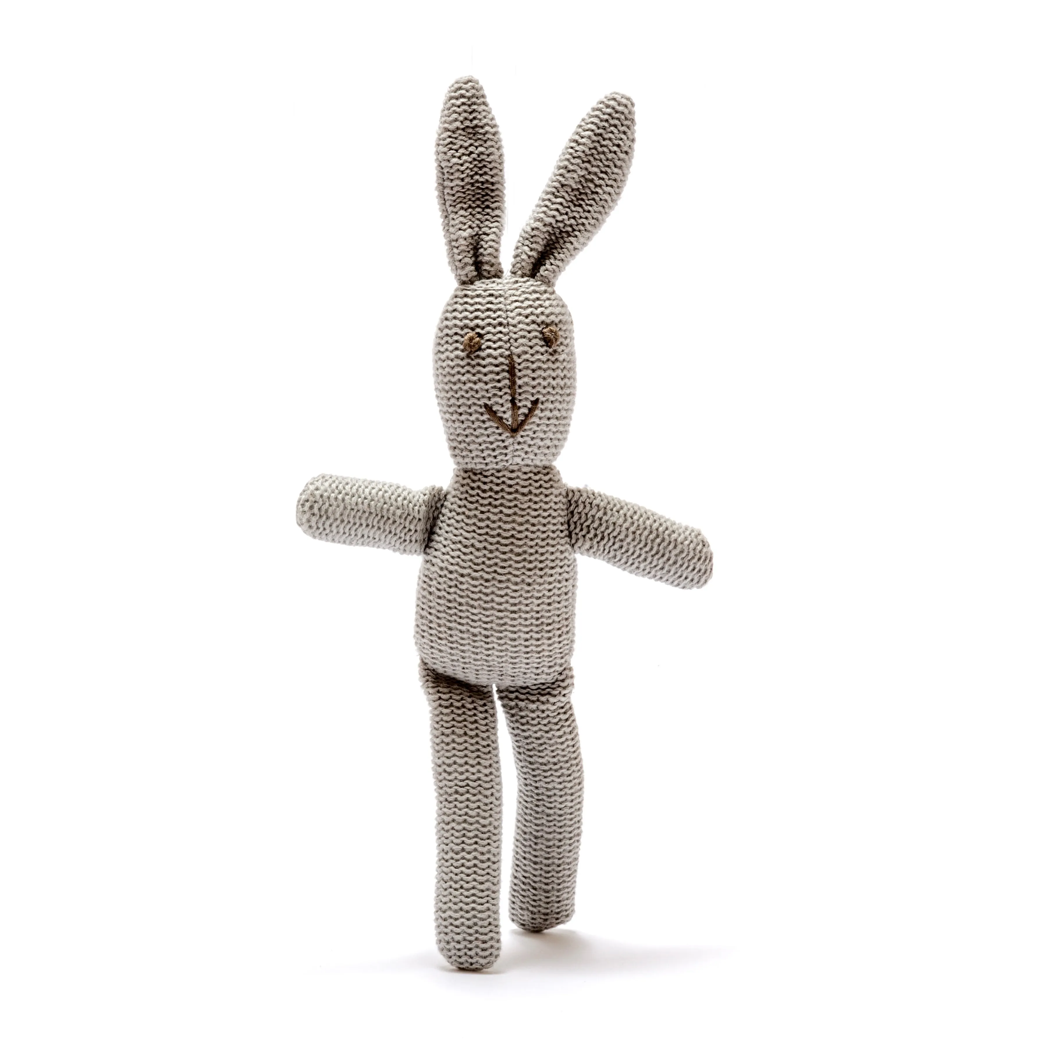 Knitted Grey Bunny rabbit Rattle