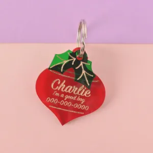 Large Christmas Ornament Personalized Pet Tag