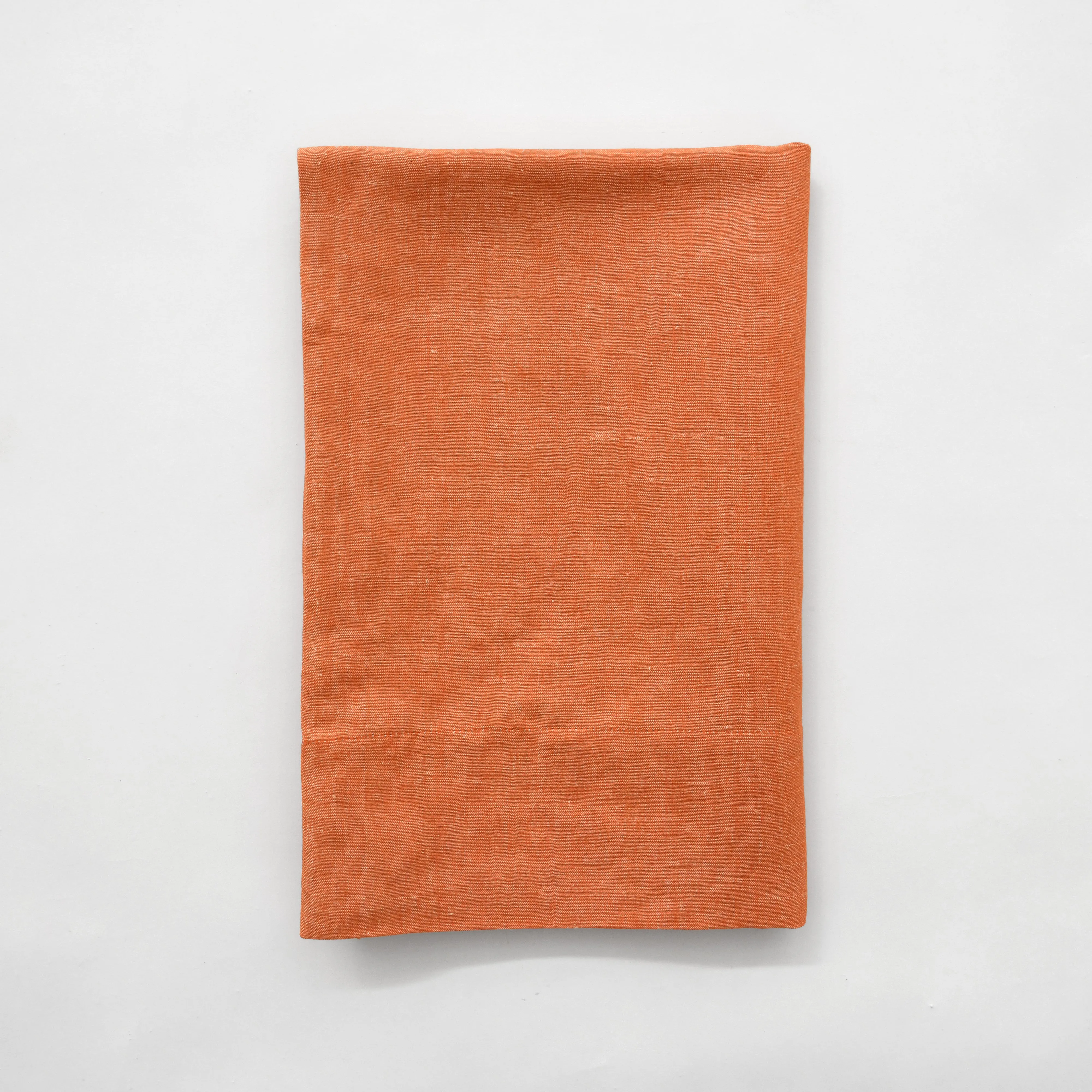 Linen   Cotton Tangerine Pillowcase