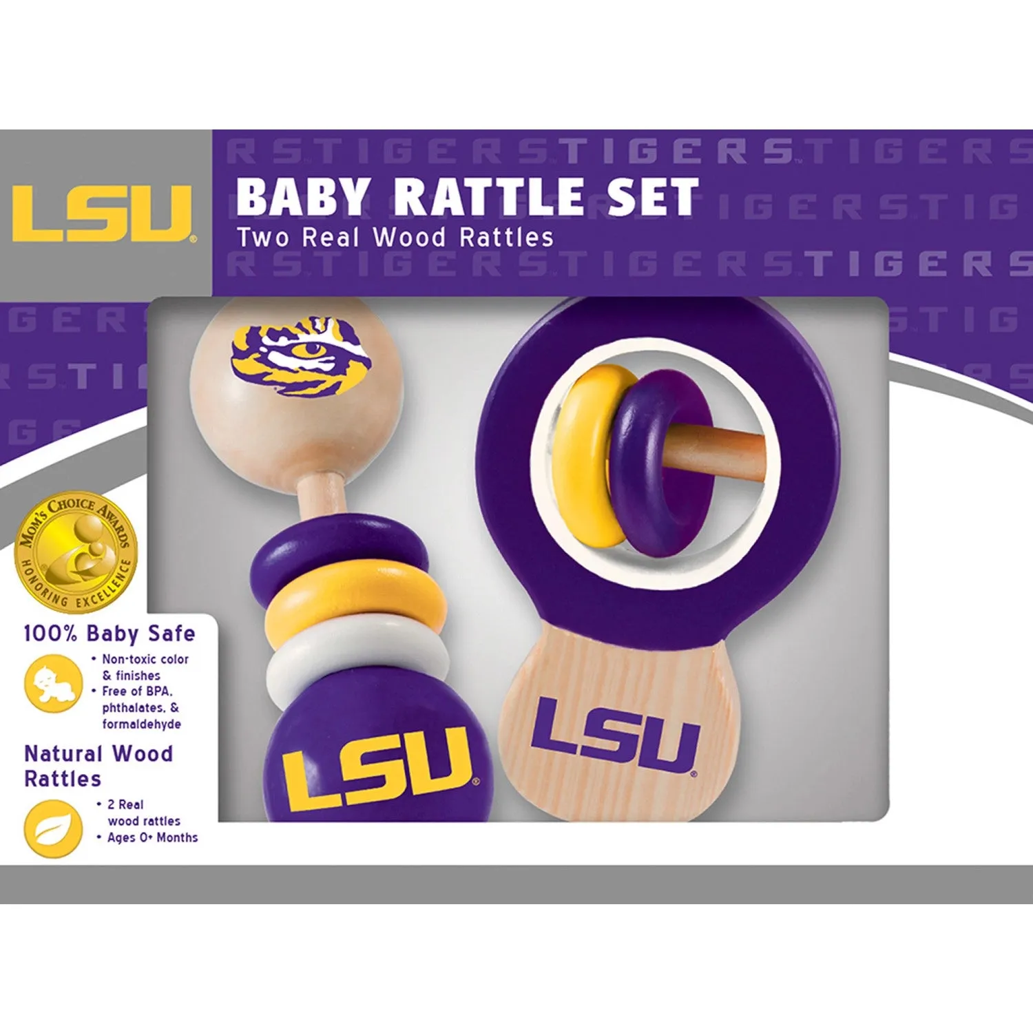 LSU Tigers Baby Rattle 2-Pack