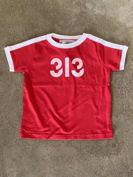 Modern 313 Sport Tee / White   Red / Toddler