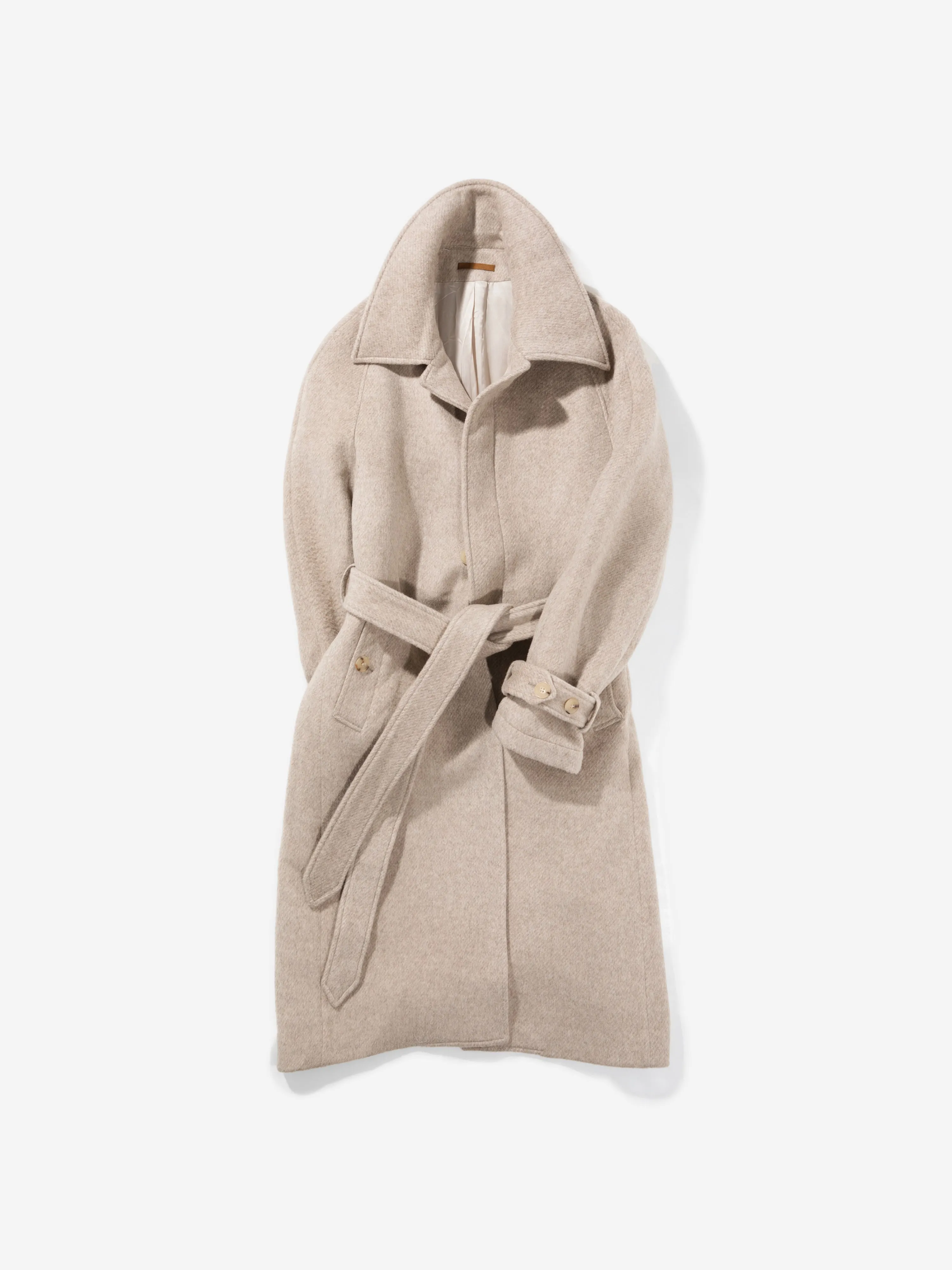 Oatmeal Cashmere Raglan Coat