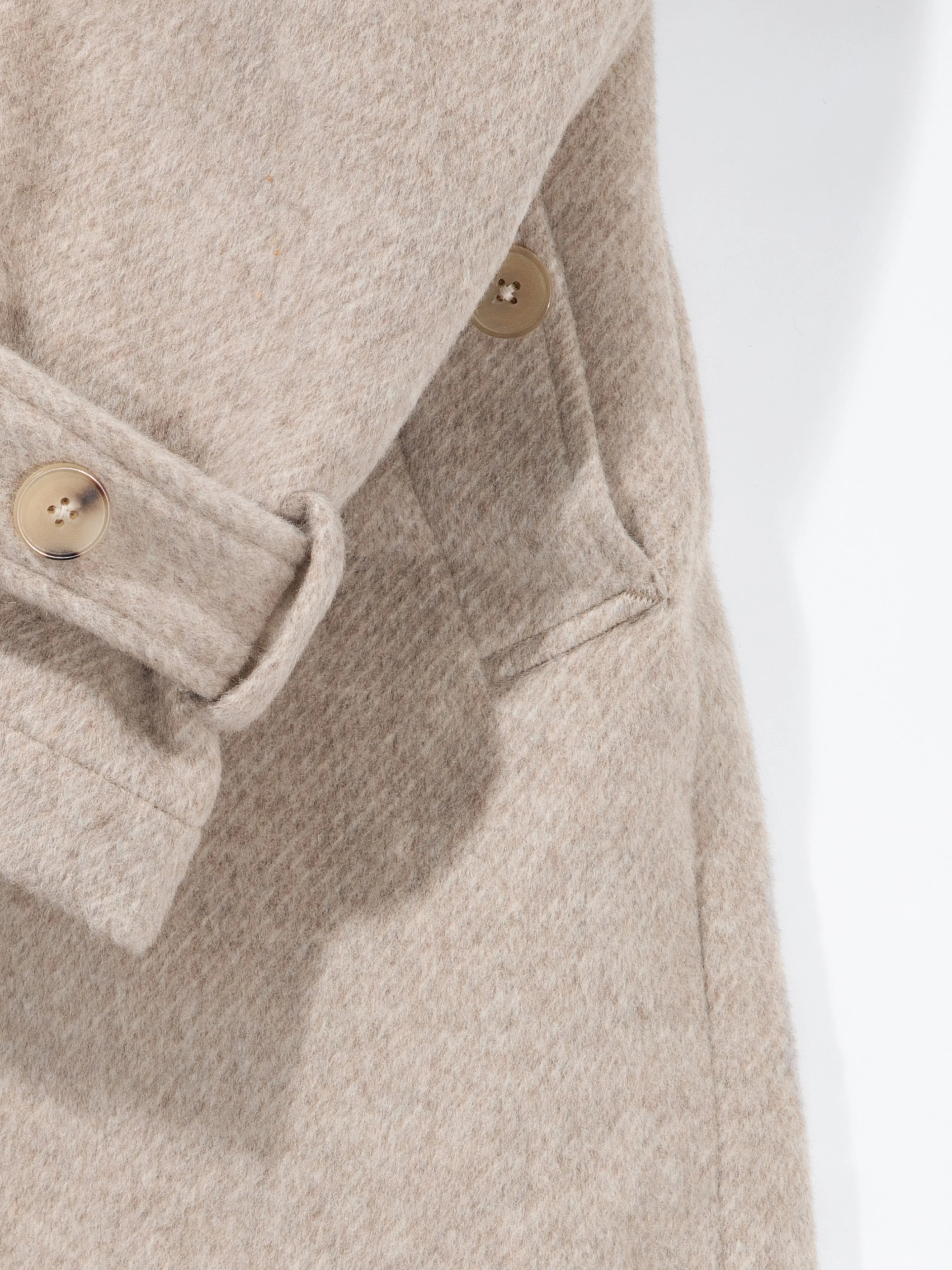 Oatmeal Cashmere Raglan Coat