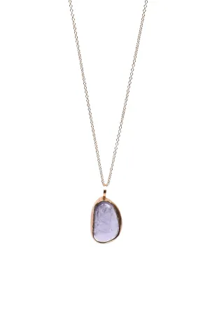 Purple Iolite • 14k Pendant