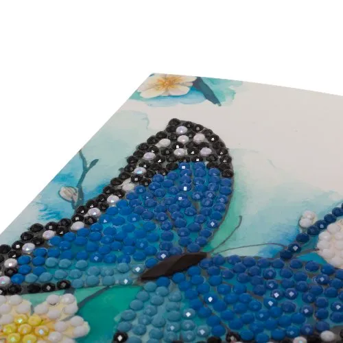 "Blue Butterfly" Crystal Art Card 10x15cm