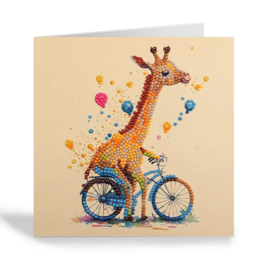 "Cute Baby Giraffe" Crystal Art Card