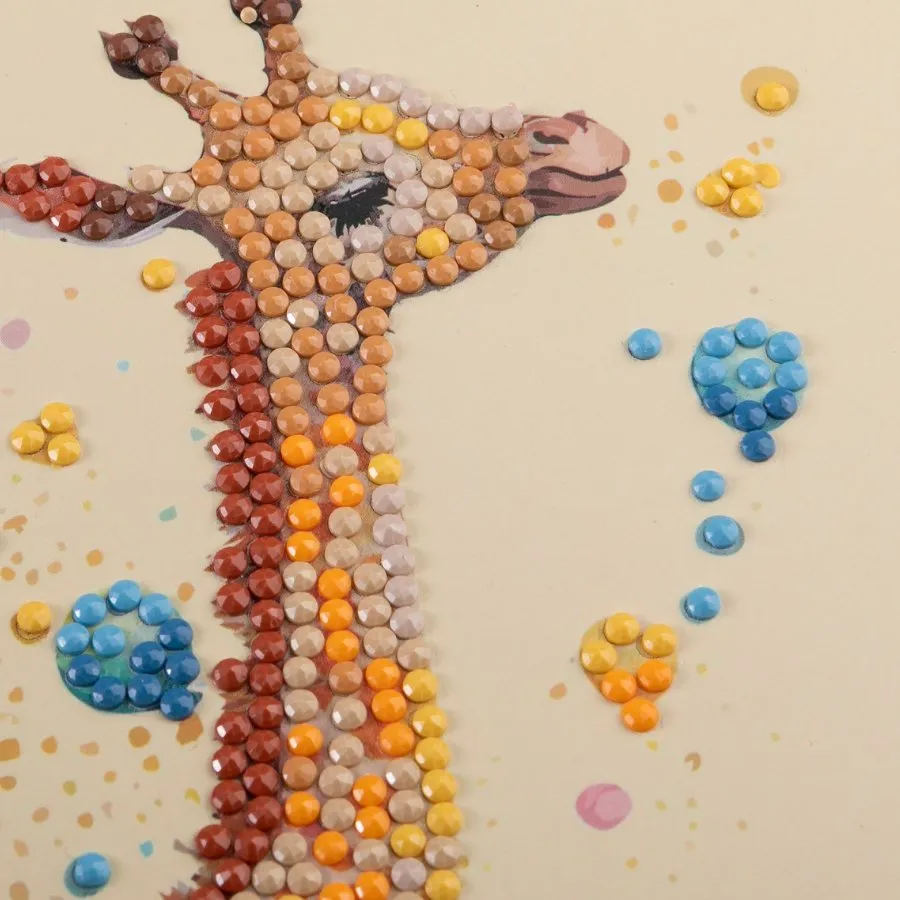 "Cute Baby Giraffe" Crystal Art Card