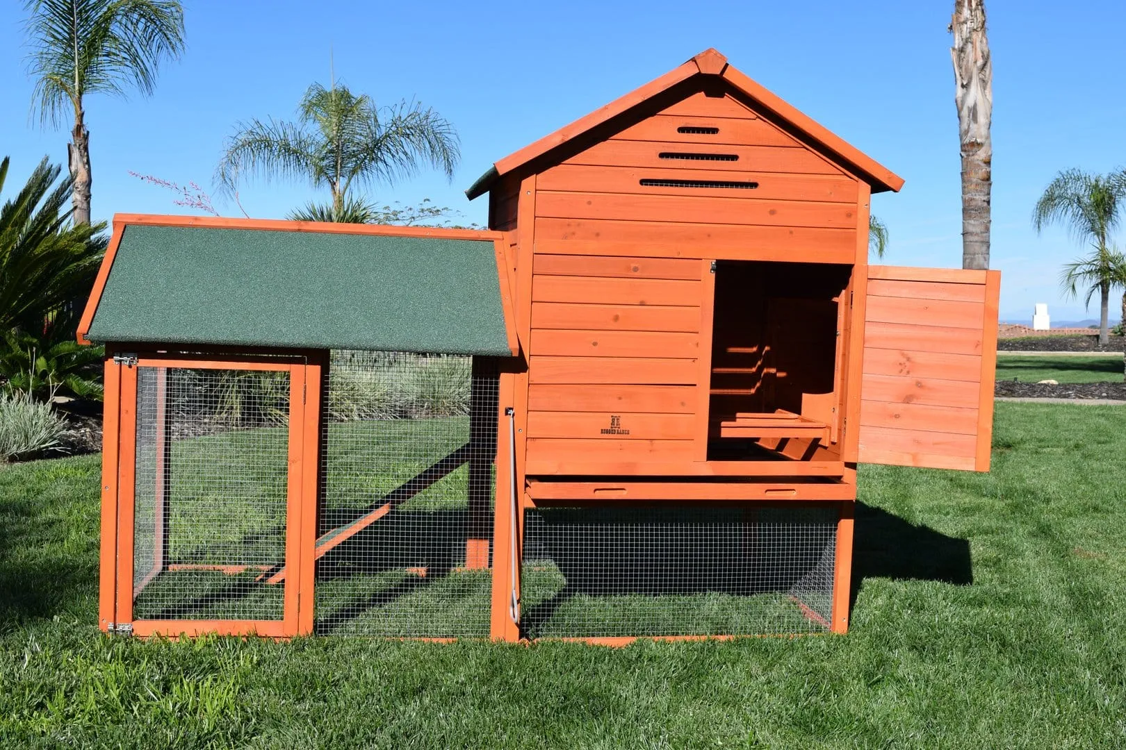 Raised Wooden Chicken Coop