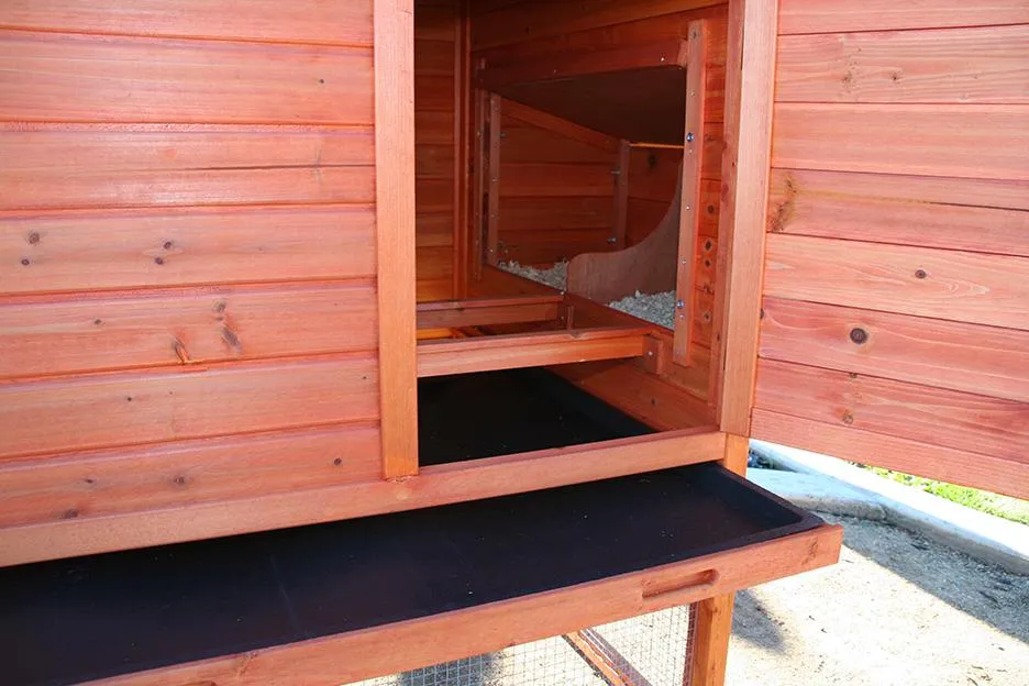 Raised Wooden Chicken Coop