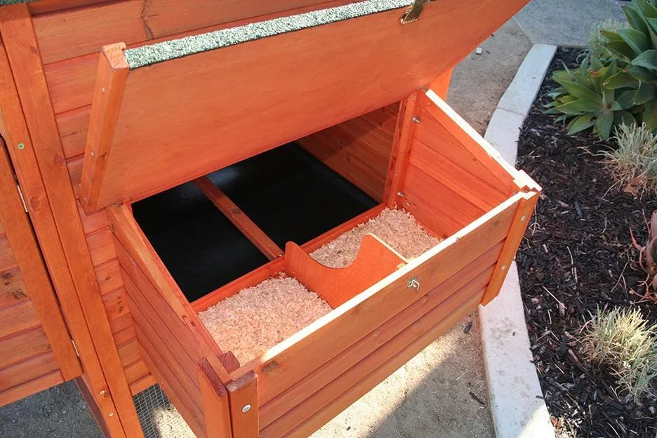 Raised Wooden Chicken Coop