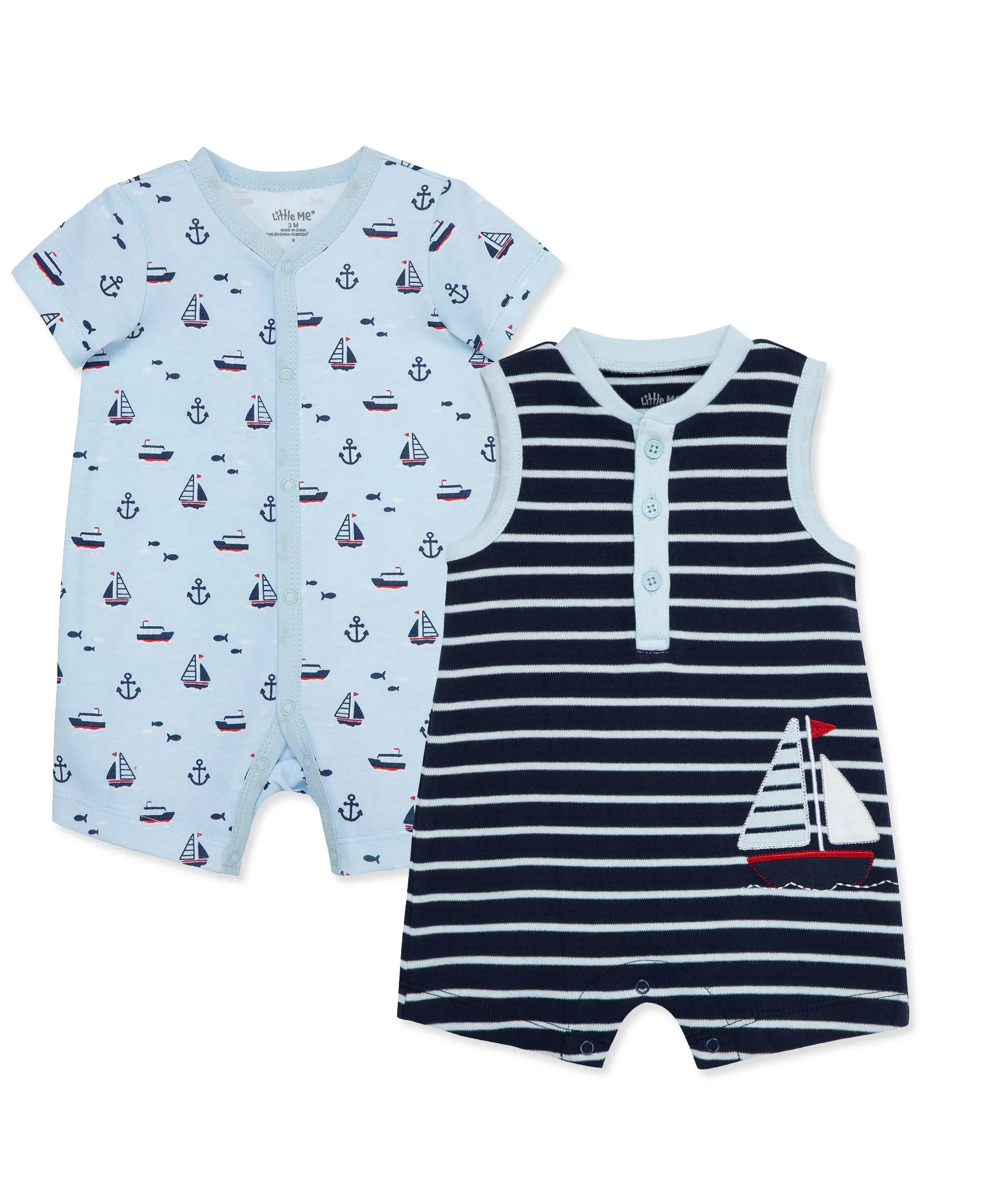 Sailboat 2-Pack Rompers