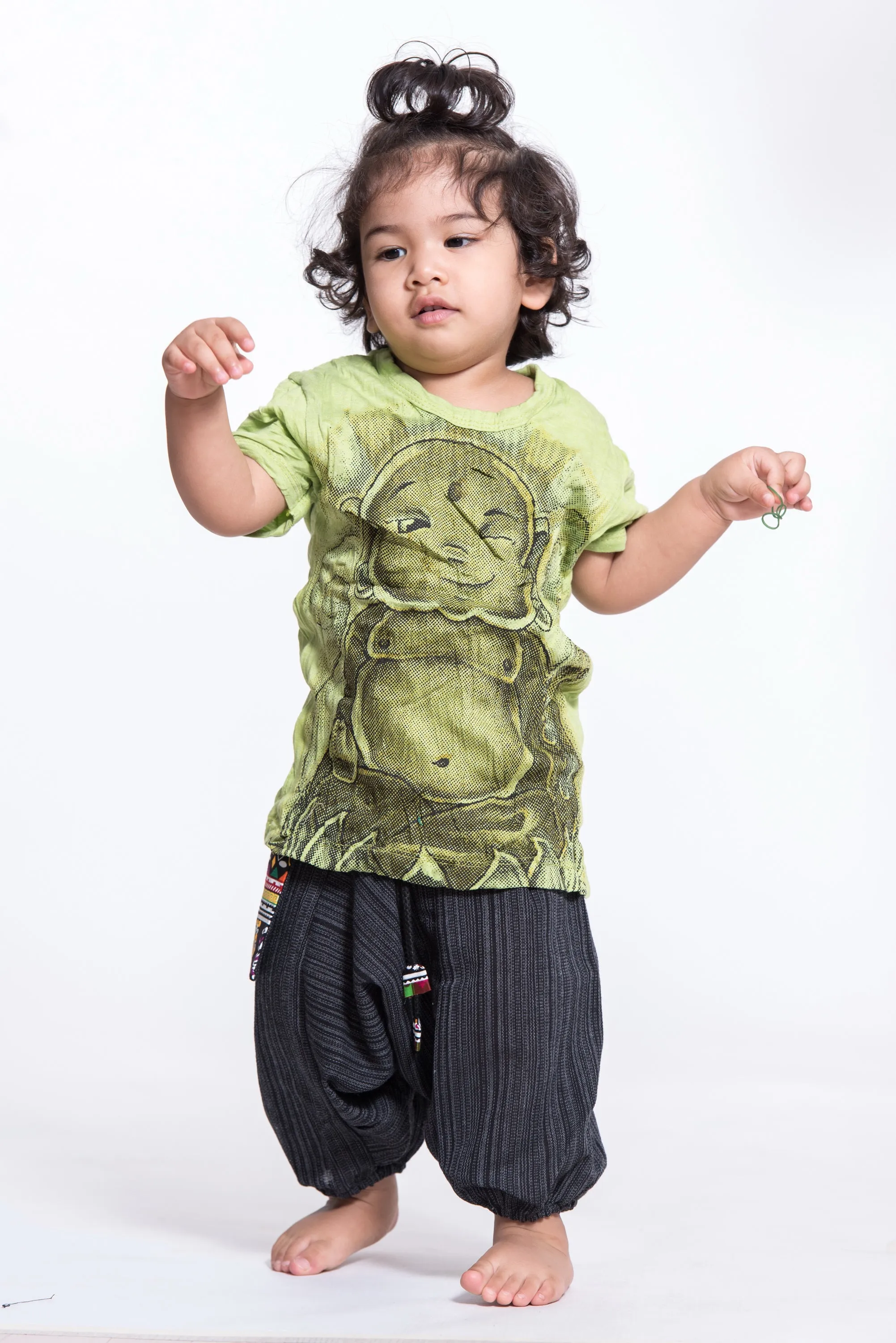 Sure Design Kids Baby Buddha T-Shirt Lime