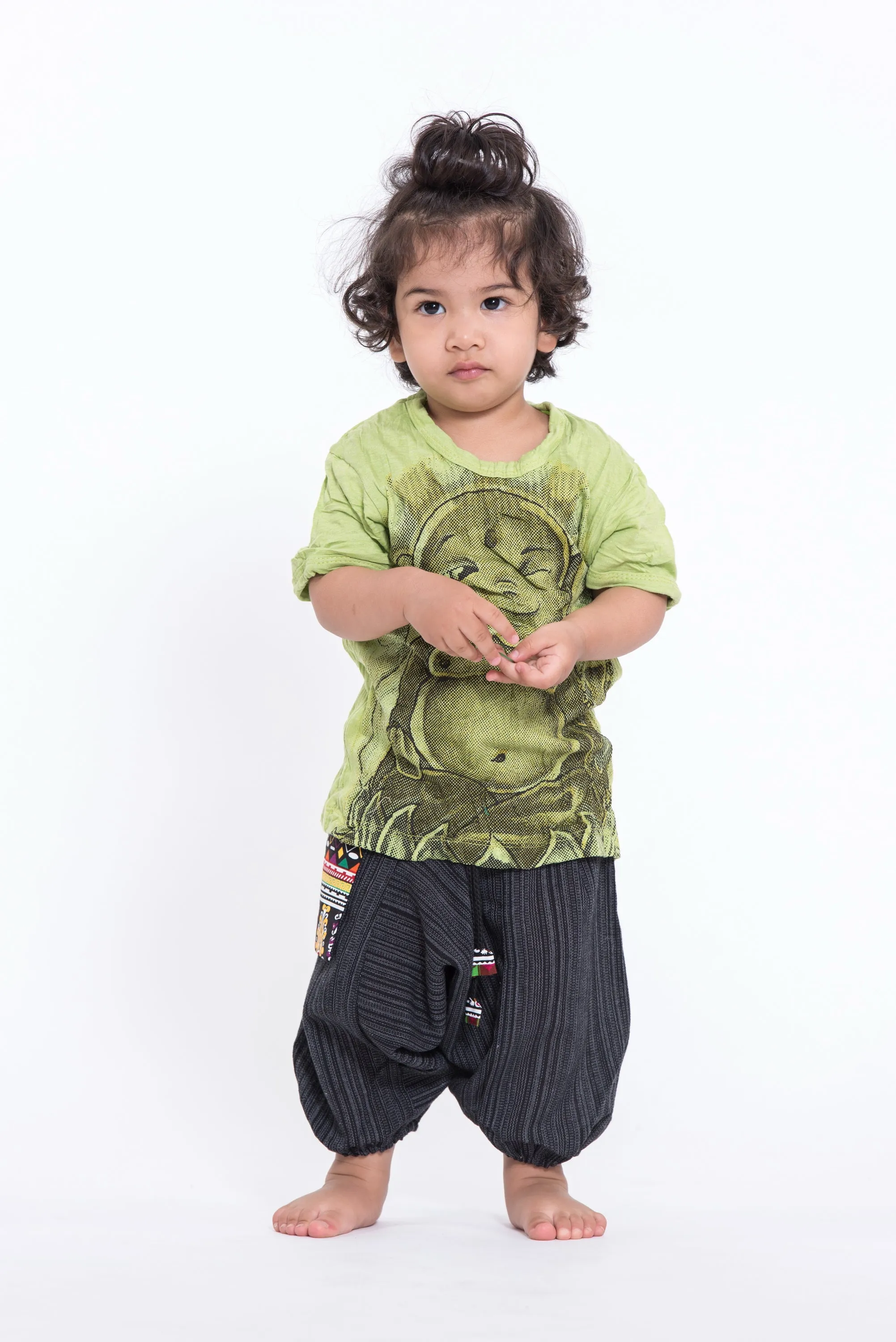 Sure Design Kids Baby Buddha T-Shirt Lime