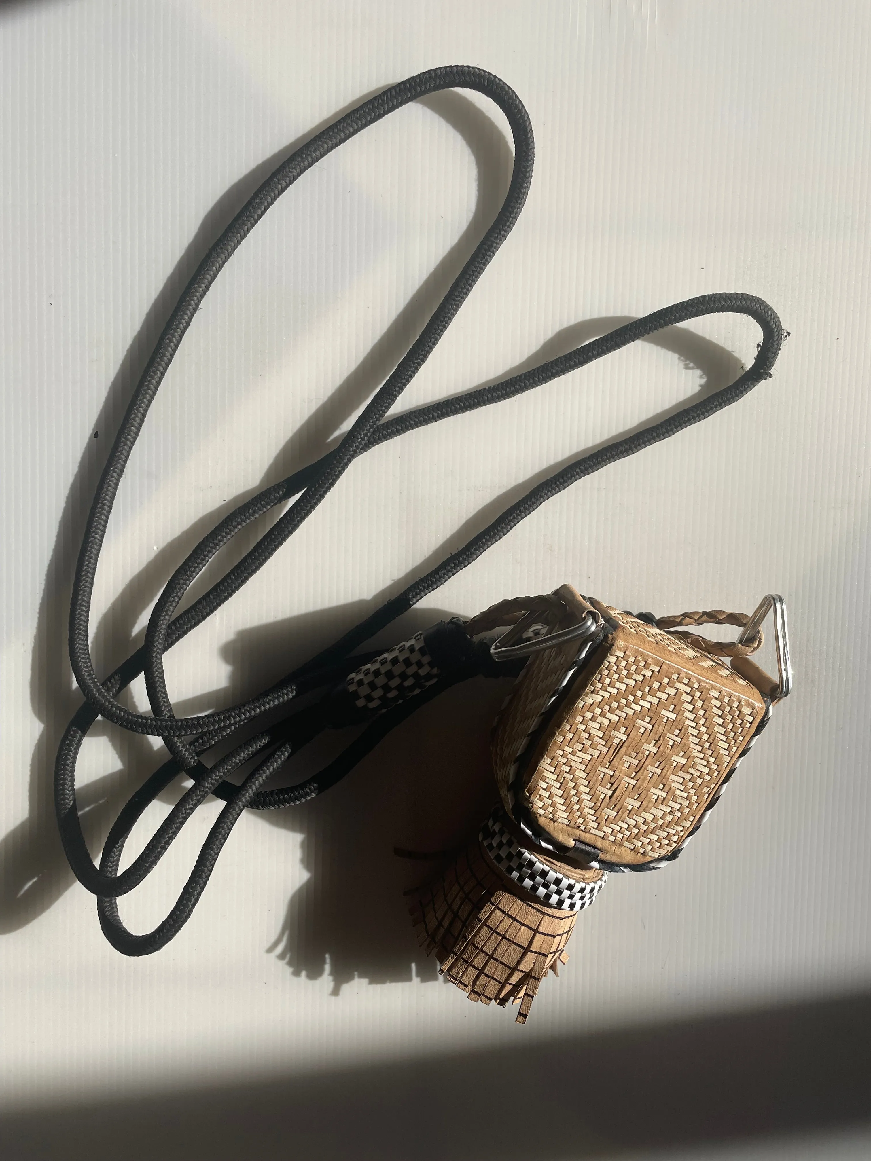 Tan Tassel Pouch