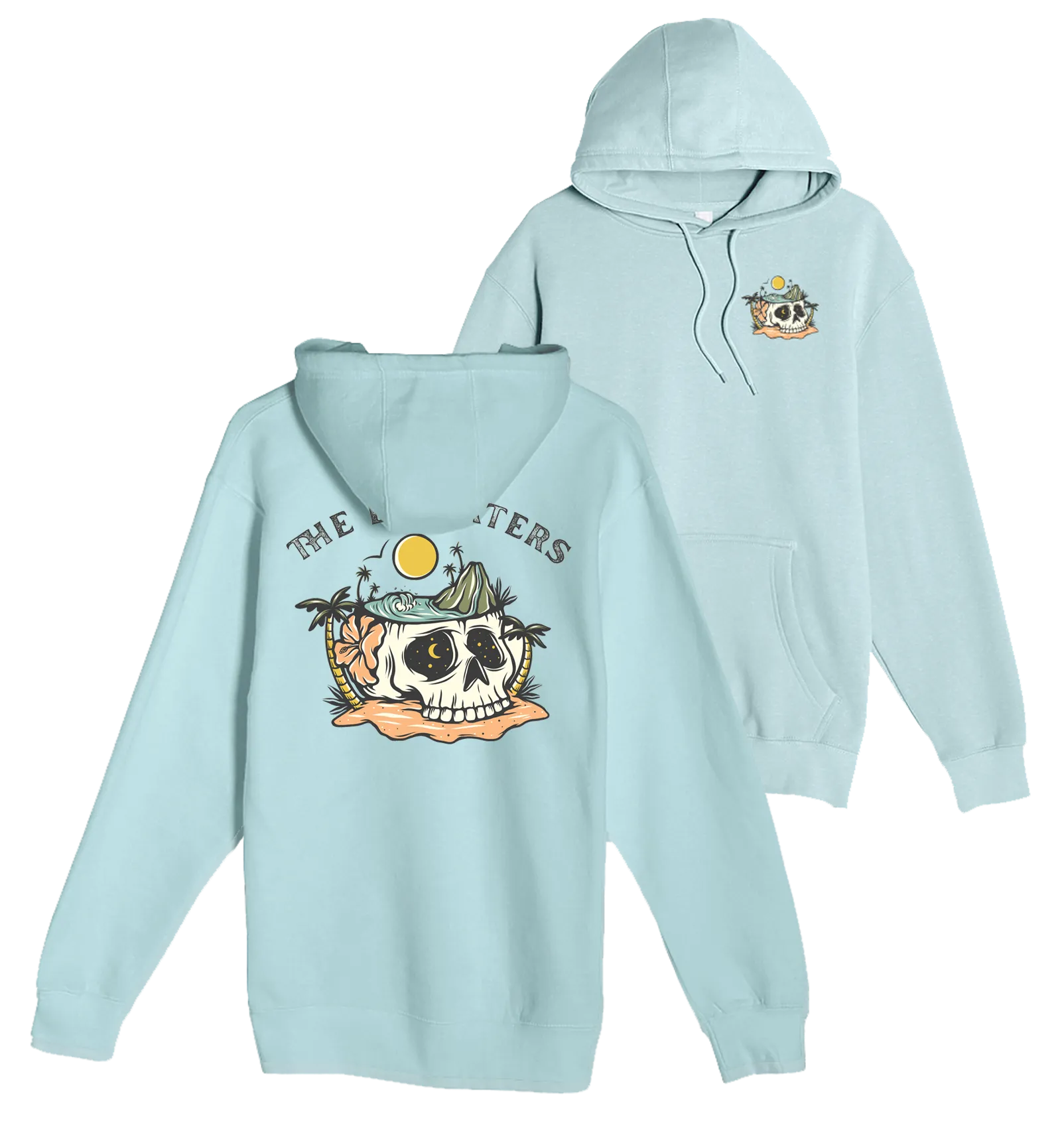 Unisex Sunlight Pullover Hoodie (Blue Mist)