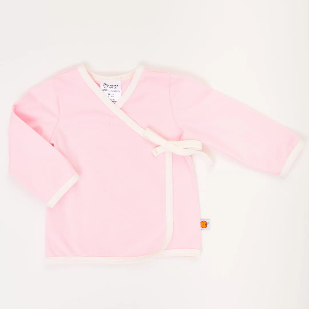 Wrap jacket "Summersweat Light Pink/Ecru"